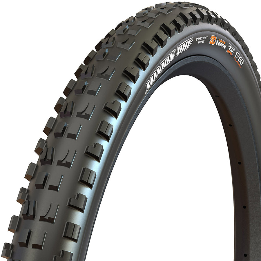 Maxxis, Minion DHF, Mountain Tire, 26''x2.50, Wire, Clincher, Single, DH, 60x2TPI, Black