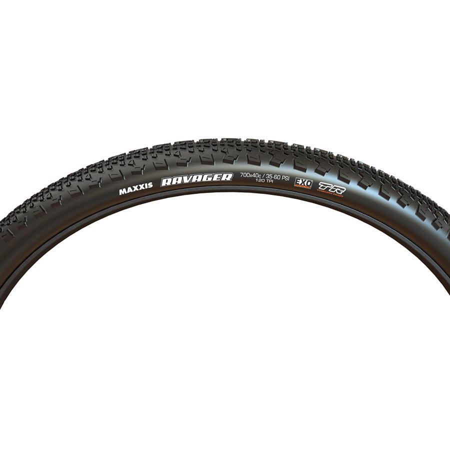 Maxxis, Ravager, Gravel Tire, 700x50C, Folding, Tubeless Ready, Dual, EXO, 320TPI, Black