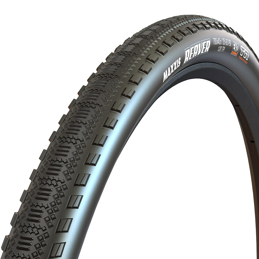 Maxxis, Reaver, Gravel Tire, 700x40C, Folding, Tubeless Ready, Dual, EXO, 120TPI, Black