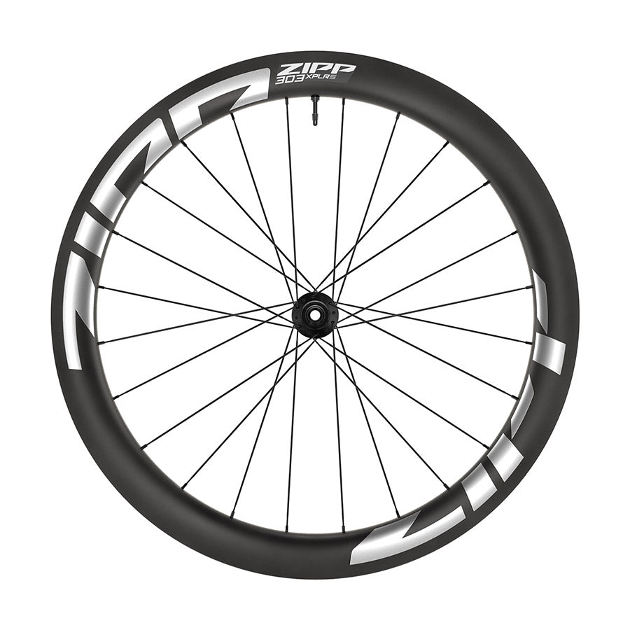 Zipp, 303 XPLR S B1, Wheel, Front, 700C / 622, Holes: 24, 12mm TA, 100mm, Disc Center Lock, Dark Grey Graphic B1