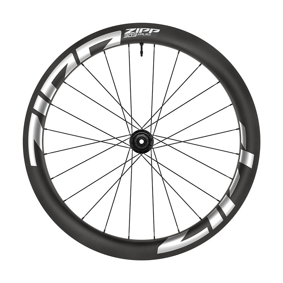 Zipp, 303 XPLR S B1, Wheel, Front, 700C / 622, Holes: 24, 12mm TA, 100mm, Disc Center Lock, Dark Grey Graphic B1