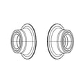Zipp, 77/177 Conversion Caps, 77 Disc Front 100/12mm TA