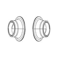 Zipp, 77/177 Conversion Caps, 77 Disc Front 100/12mm TA