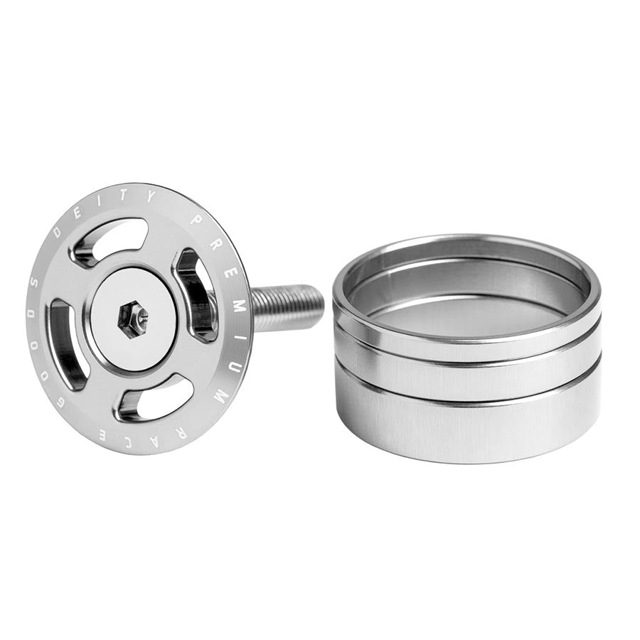 Deity, Crosshair, Topcap and headset spacers, 1-1/8'', Black