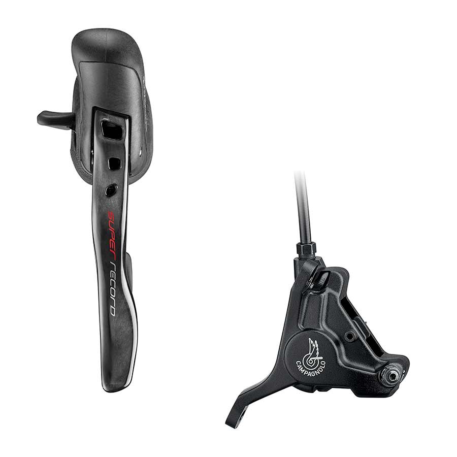 Campagnolo, Super Record, Road Hydraulic Disc Brake, Front, Flat mount, 160mm, 351g, Carbon
