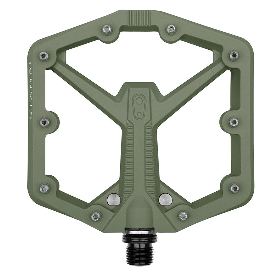 crankbrothers, STAMP 1, Platform Pedals, Body: Composite, Spindle: Cr-Mo, 9/16'', Black, Pair, Large