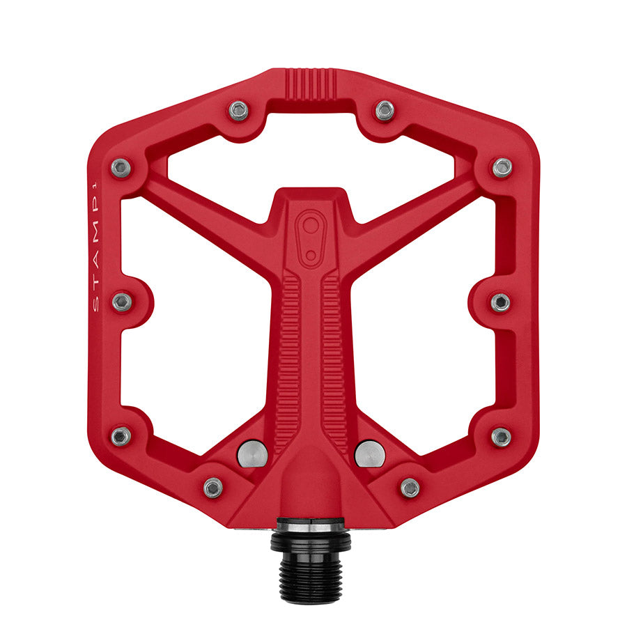 crankbrothers, STAMP 1, Platform Pedals, Body: Composite, Spindle: Cr-Mo, 9/16'', Black, Pair, Large