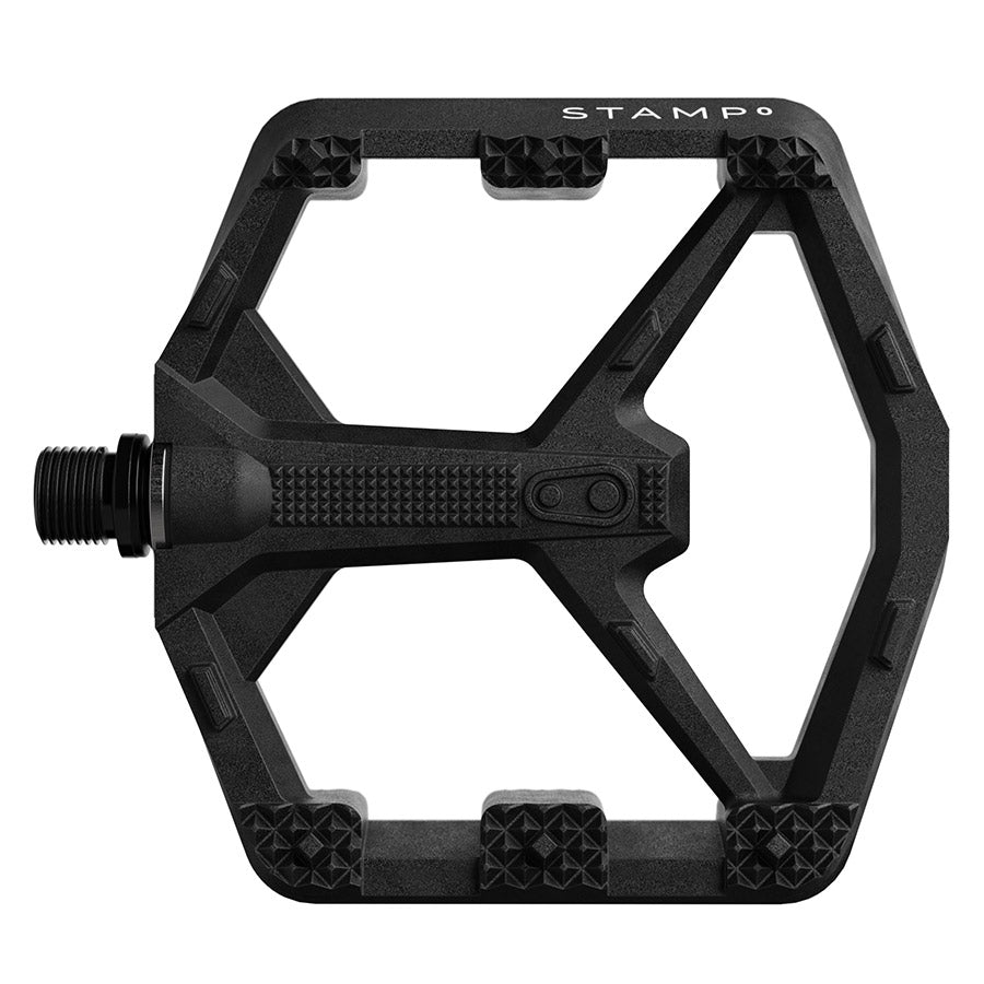 crankbrothers, STAMP 0, Platform Pedals, Body: Composite, Spindle: Cr-Mo/Steel, 9/16'', Black, Large, Pair