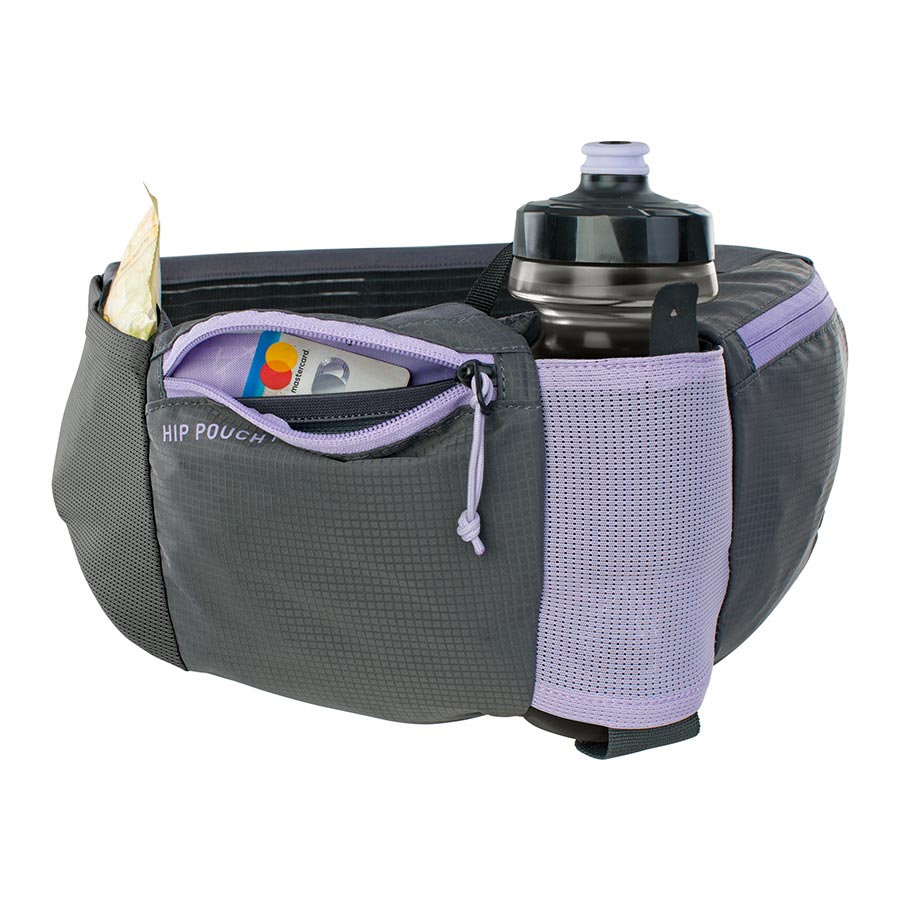 EVOC, Hip Pouch Pro + Drink Bottle, Hip Pack, 1.5L, Water Bottle, Black