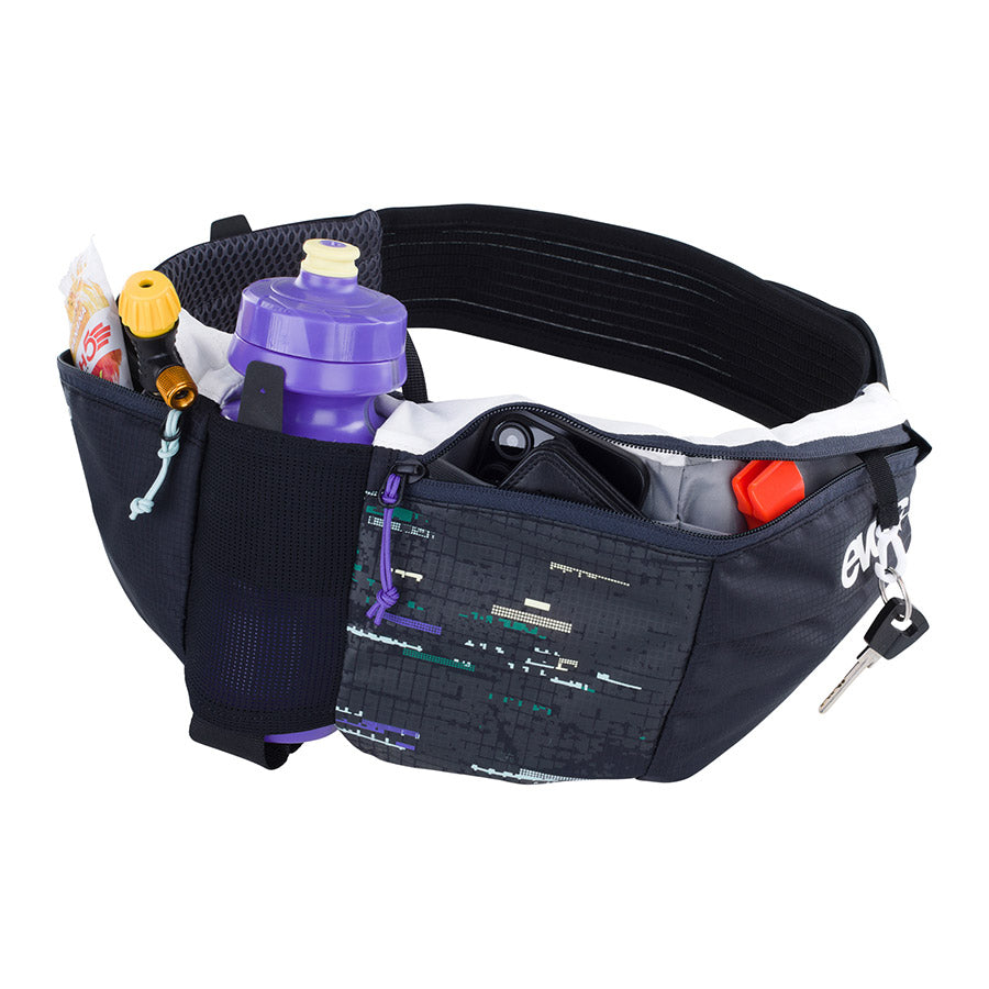 EVOC, Hip Pouch Pro + Drink Bottle, Hip Pack, 1.5L, Water Bottle, Black
