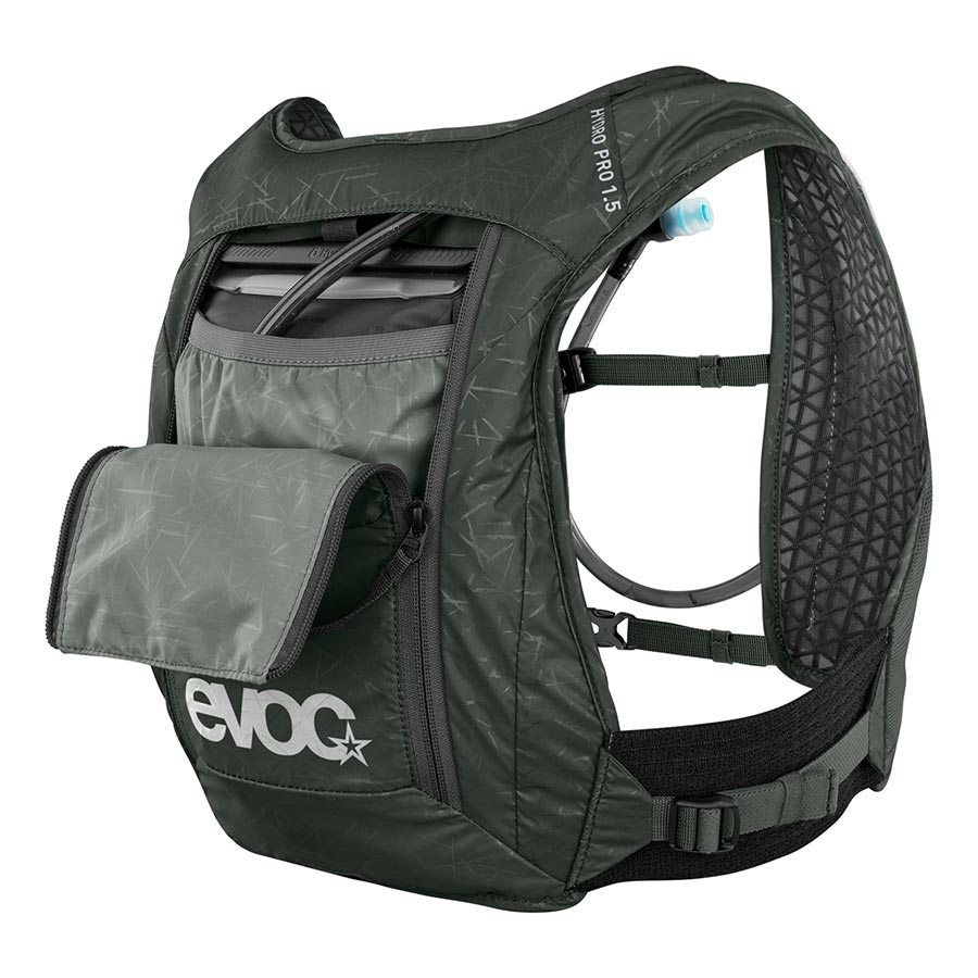 EVOC, Hydro Pro 1.5 + 1.5l Bladder, Hydration Vest, Volume: 1.5L, Bladder: Included (1.5L), Dark Olive