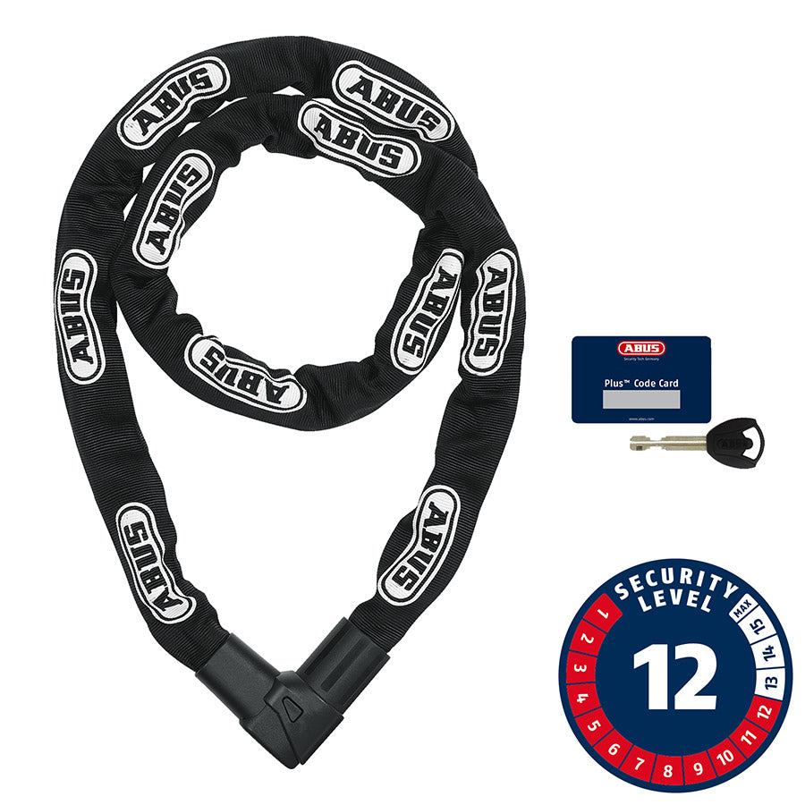Abus, CityChain Plus 1010K, Chain Lock, Key, 9mm, 140cm, 4.6', Black
