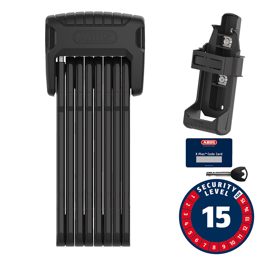 Abus, Bordo Granit XPlus 6500K, Folding Lock, Key, 5.5mm, 90cm, 2.95', SH, Black