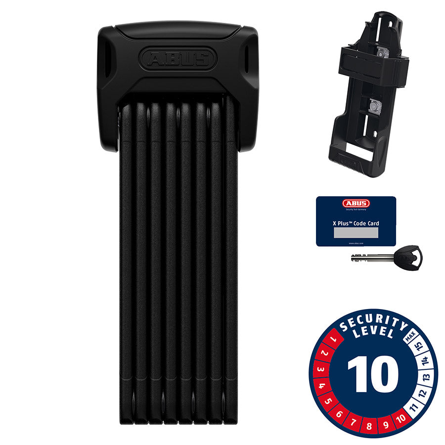 Abus, Bordo XPlus 6000K, Folding Lock, Key, 5.0mm, 90cm, 2.95', SH, Black