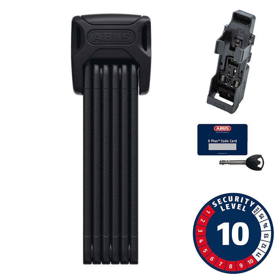 Abus, Bordo XPlus 6000K, Folding Lock, Key, 5.0mm, 90cm, 2.95', SH, Black