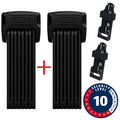 Abus, Bordo XPlus 6000K Twinset, Folding Lock, Key, 90cm, 3', 5mm, Black