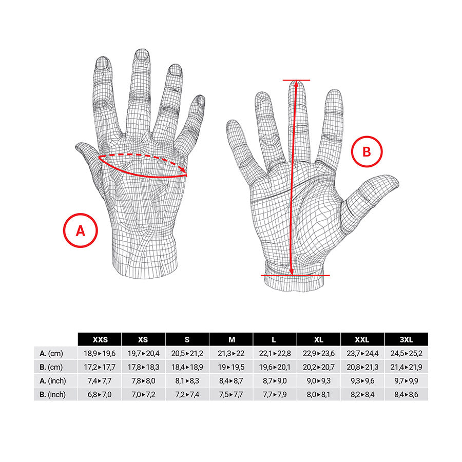 Five Gloves, XR-Ride, Full Finger Gloves, Black, 3XL, Pair