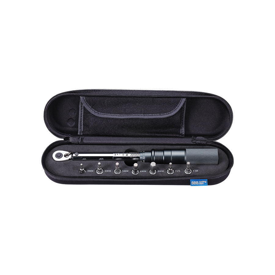 BBB Cycling, BTL-173 TorqueSet Deluxe, Torque Wrench, Ratcheting: Yes, : 1/4'', : Metric/Imperial, : 3,4,5,6,8mm Hex, T25, T30, Set