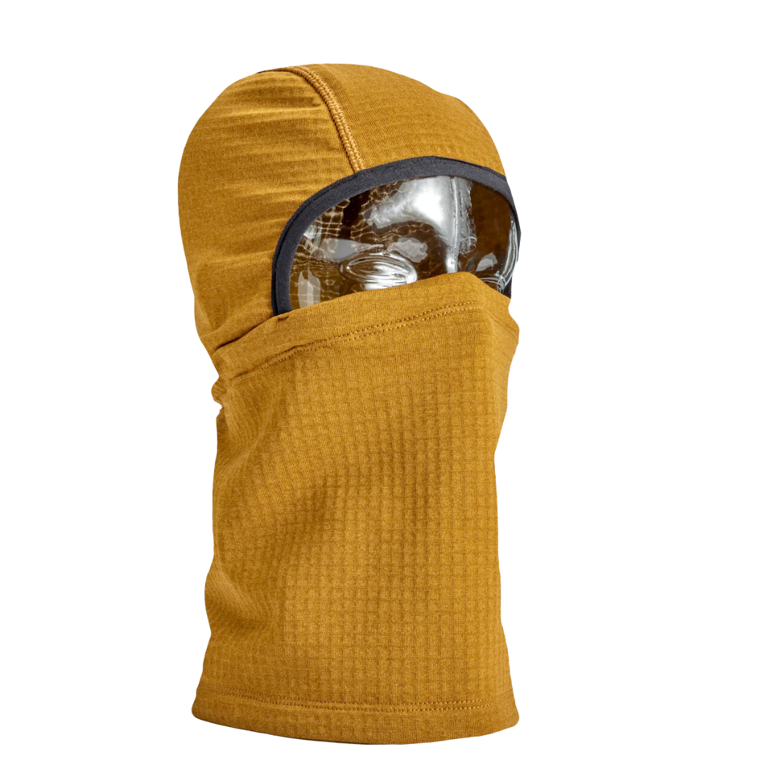 Yellow balaclava on a white background