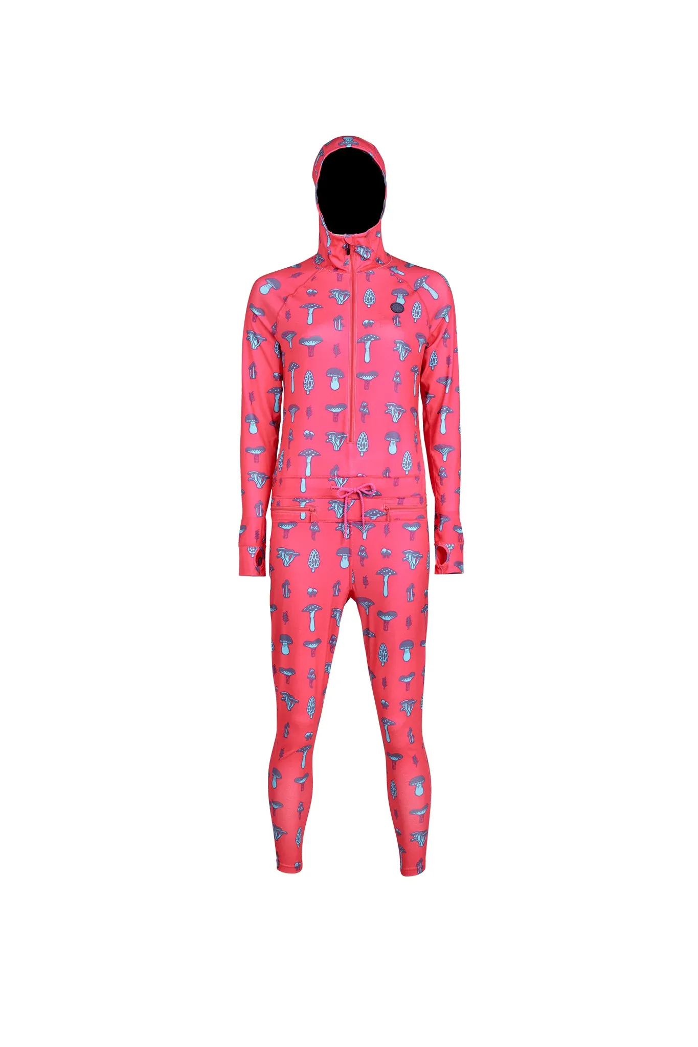 Pink onesie with a pattern on a white background