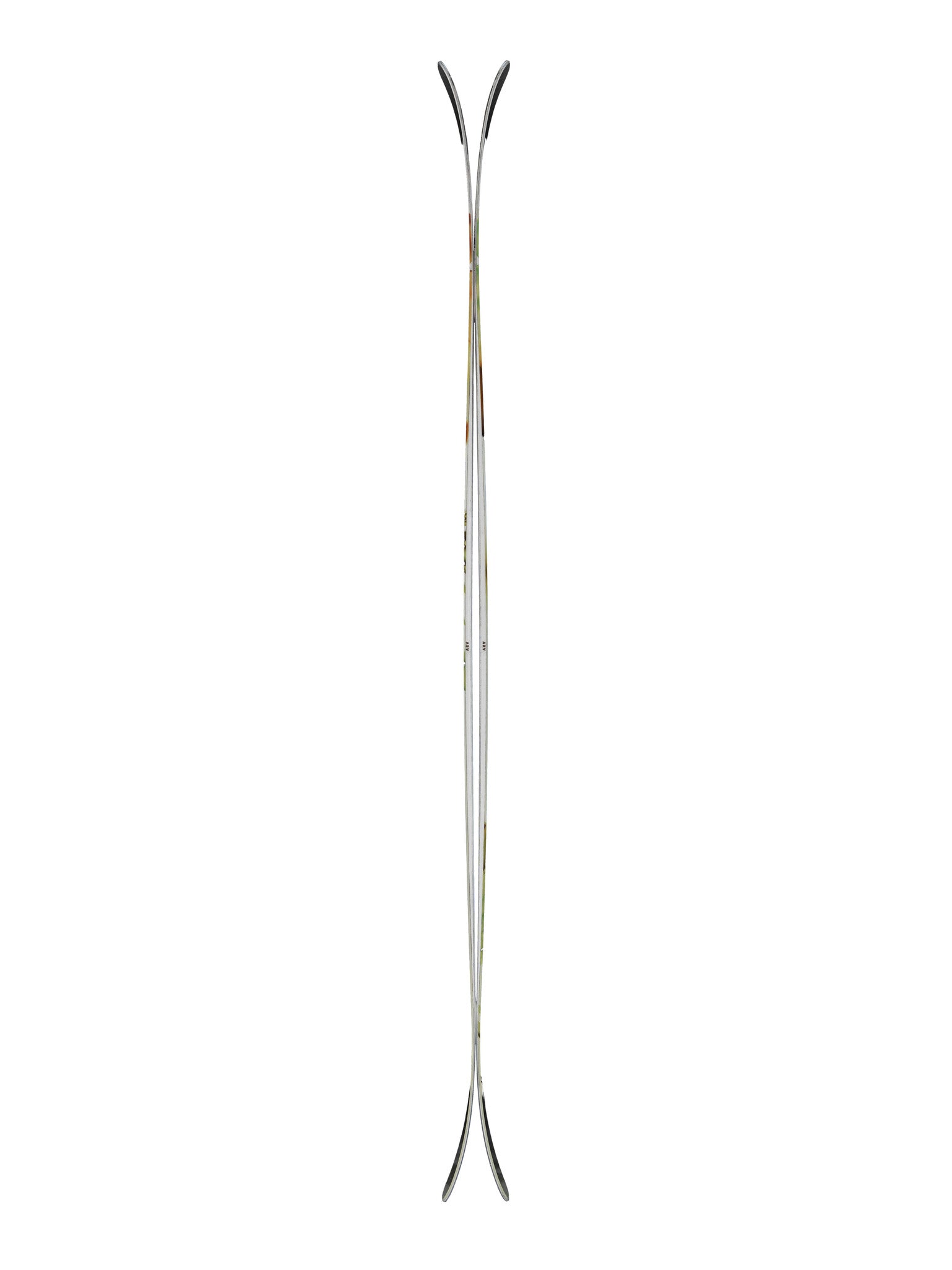 Single ski on a white background