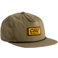 Brown cap with a logo on a white background