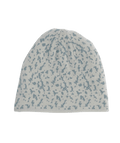 Knitted beanie with a subtle pattern on a transparent background