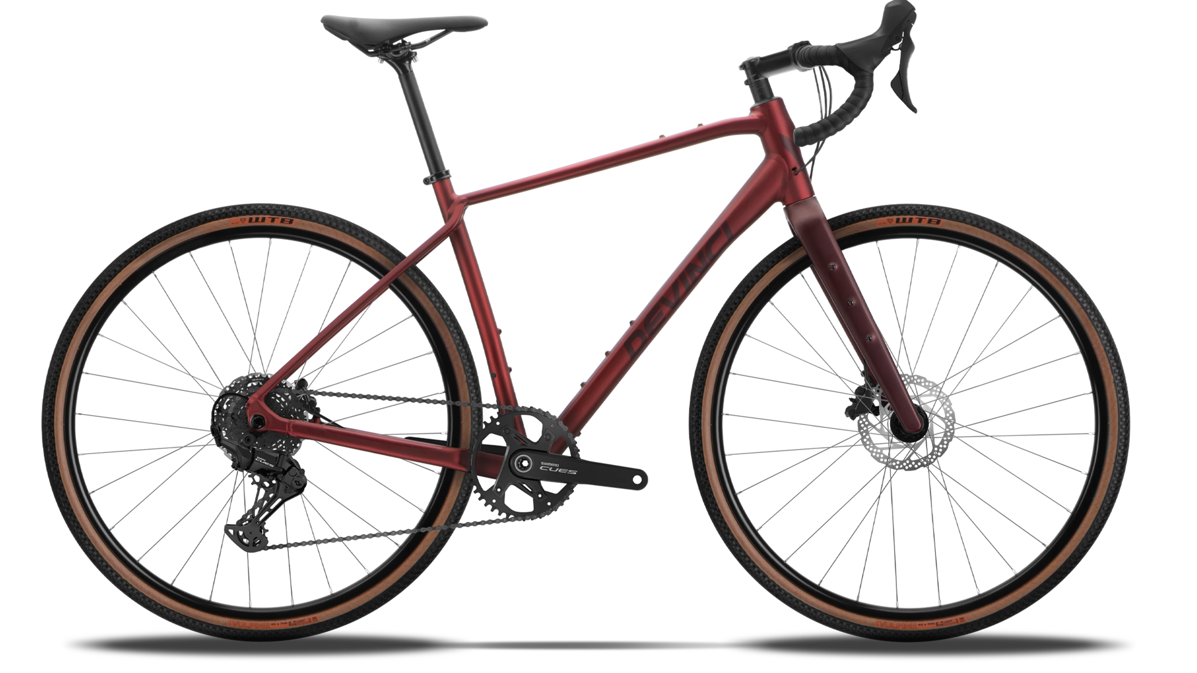 Red bicycle on a white background