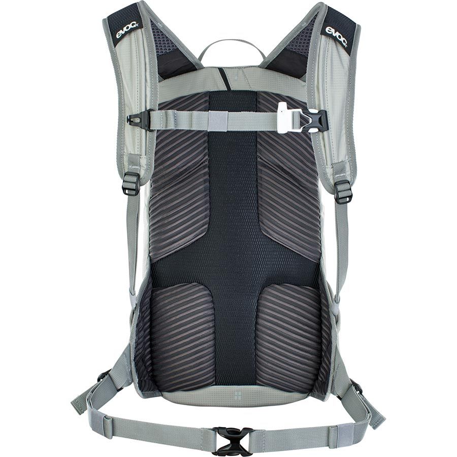 Backpack with gray and black design on a white background