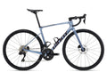 Blue bicycle on a white background