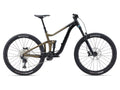 Mountain bike with a black frame and tires on a white background