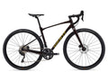 Black bicycle with brand name on a white background