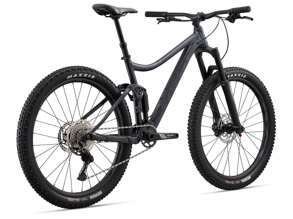 Black mountain bike on a white background