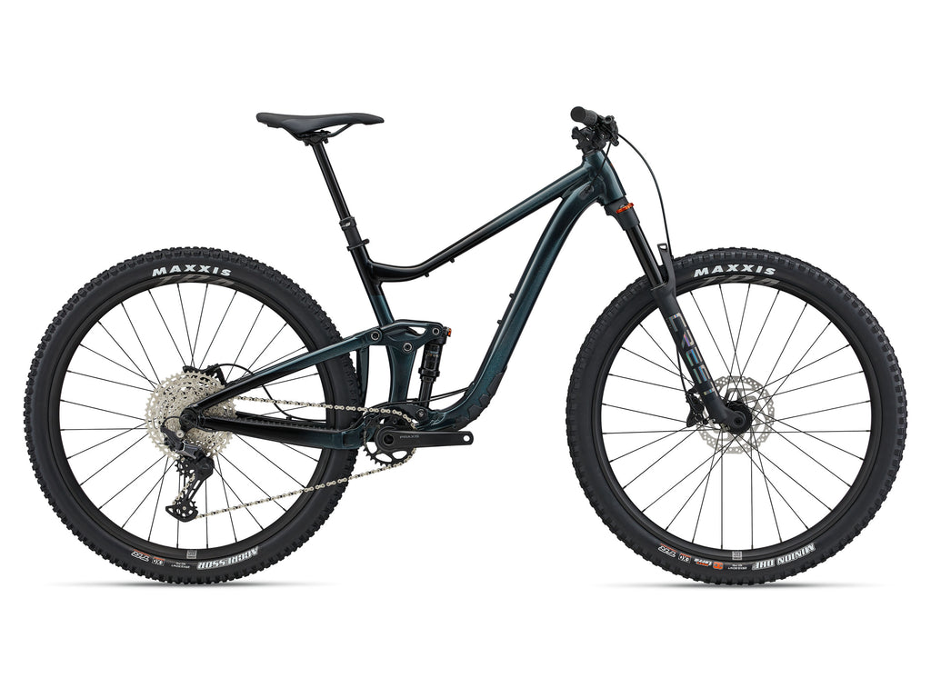 Mountain bike with Maxxis tires on a white background