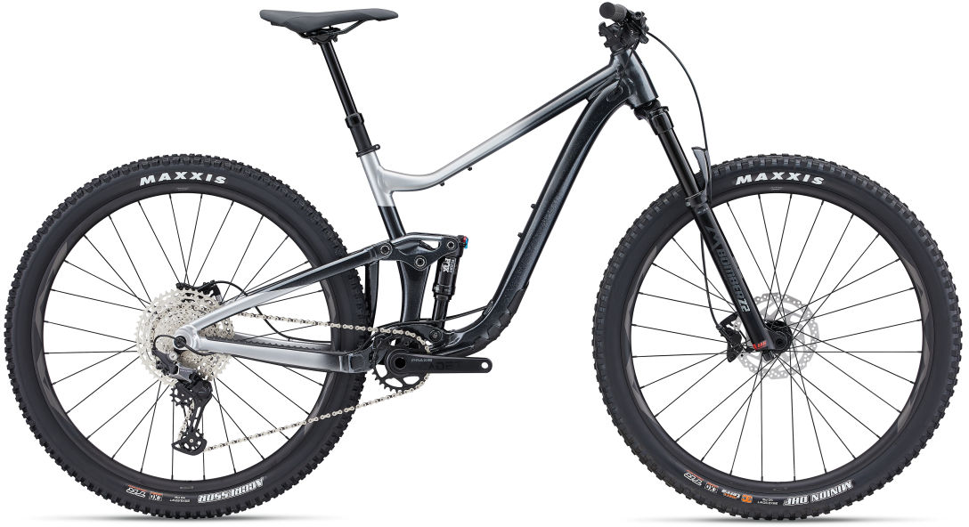 Mountain bike with Maxxis tires on a white background