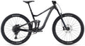 Black mountain bike on a white background
