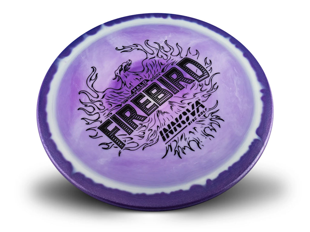 Purple disc with 'Firebird' and 'Innova' branding on a white background