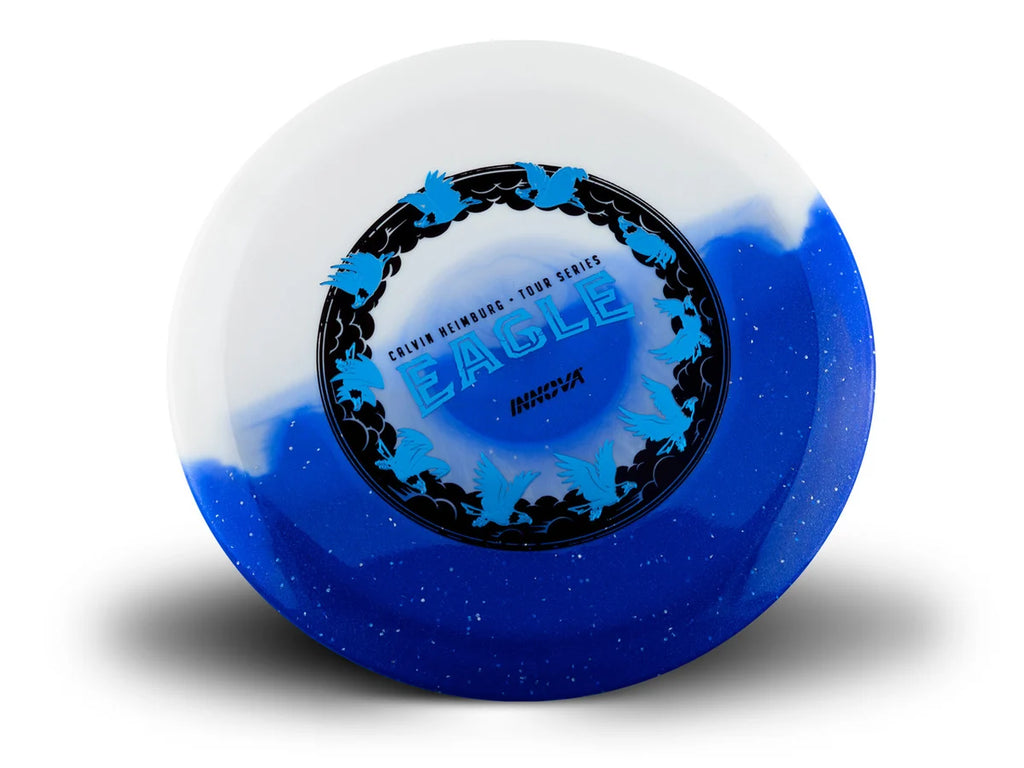 Blue and white disc with 'Eagle' branding on a white background