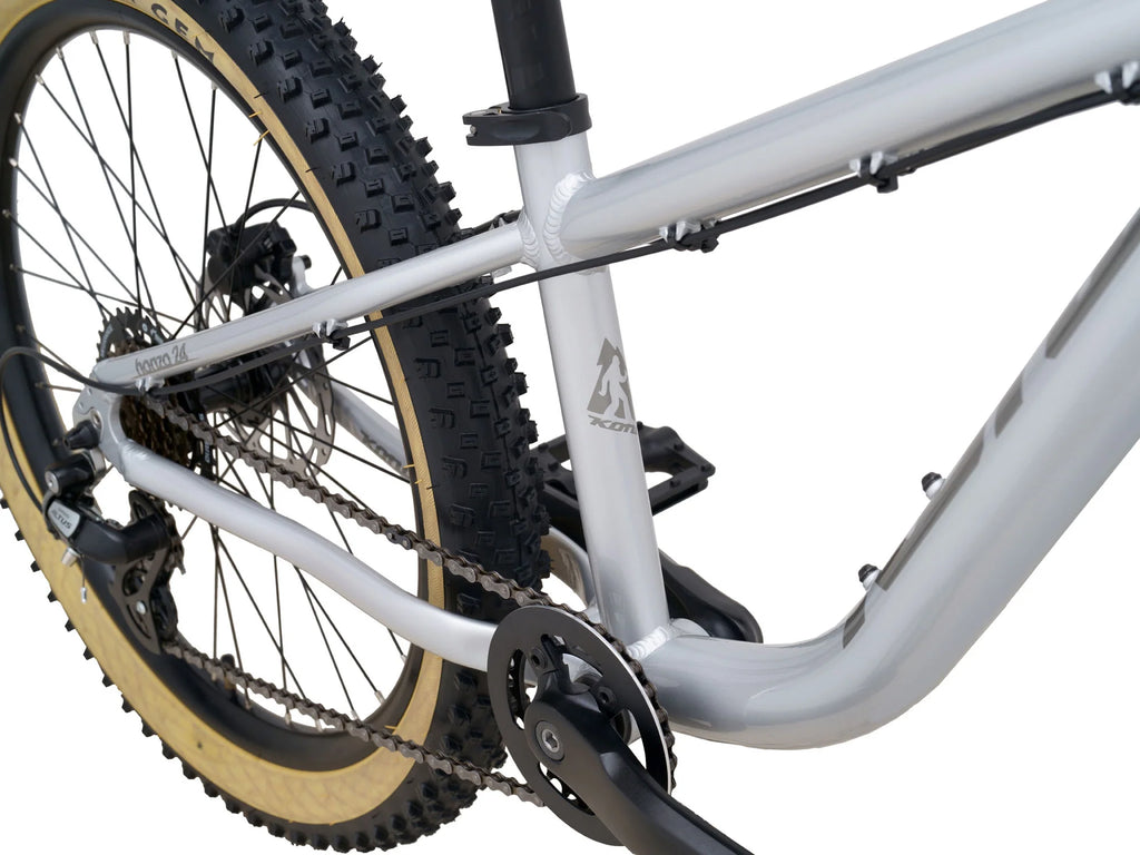 Close-up of a bicycle chain and gear system on a white background