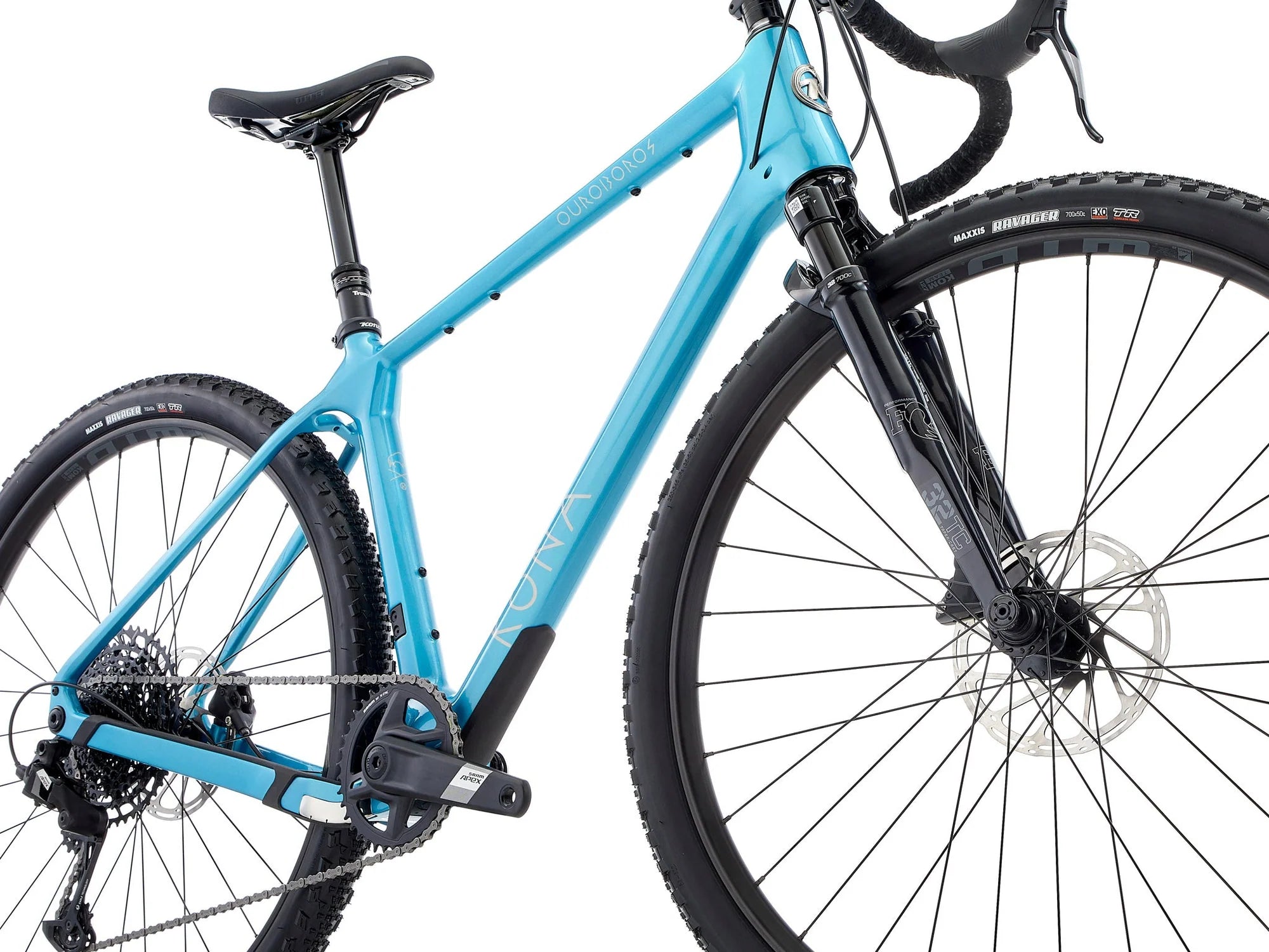 Blue bicycle on a white background