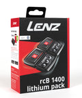 Lenz rcB 1400 lithium pack packaging on a white background