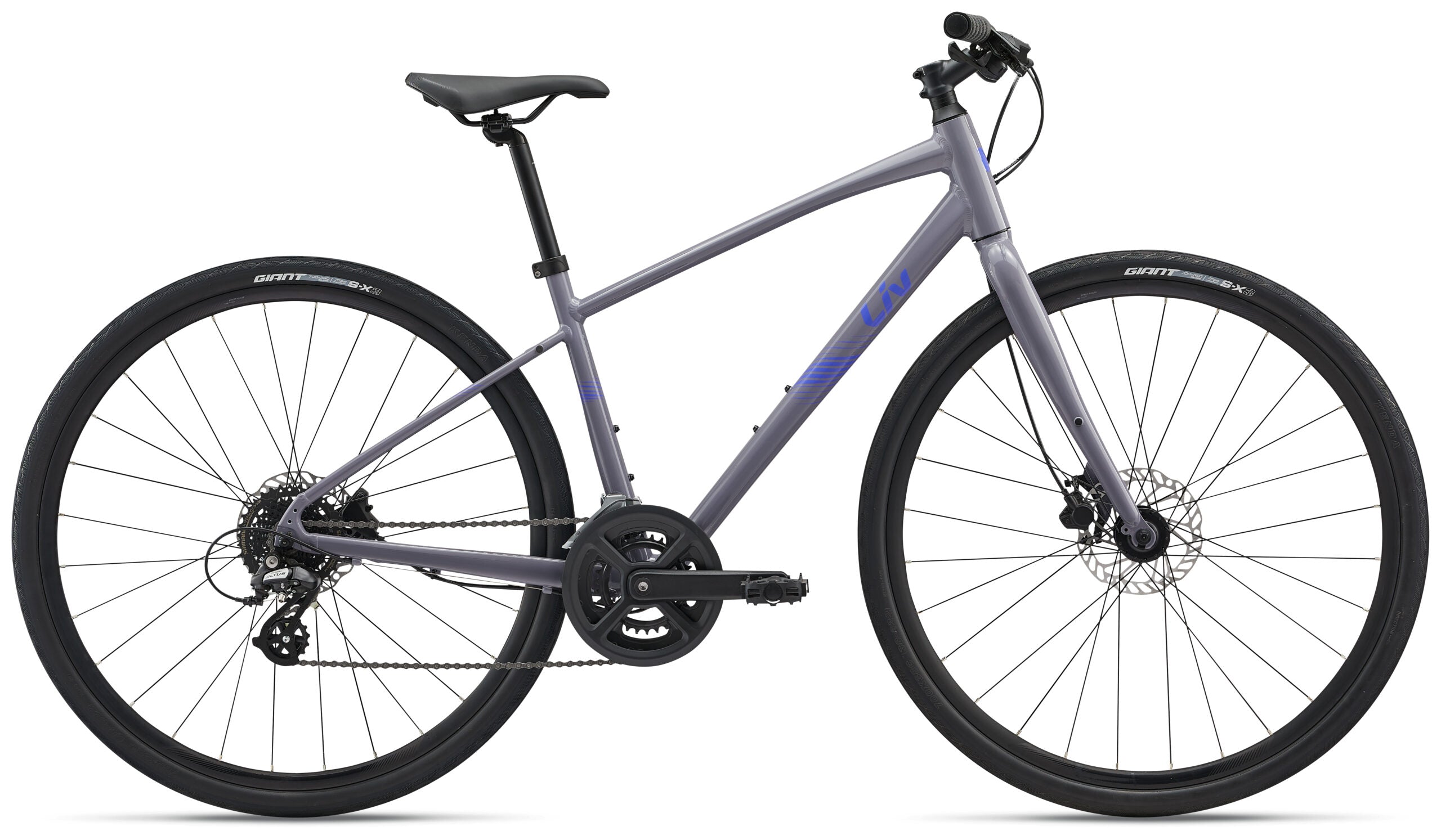 Gray bicycle on a white background