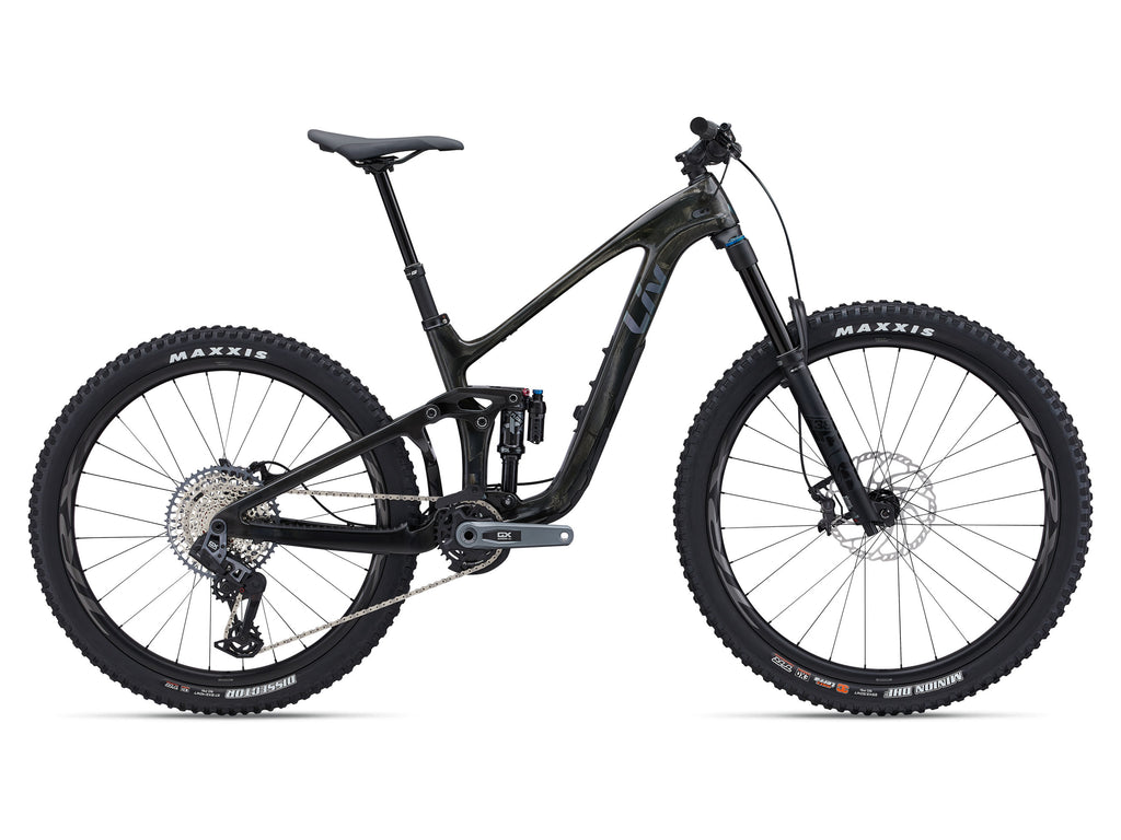Black mountain bike on a white background