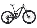 Black mountain bike on a white background