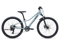 Light blue children's bicycle on a white background