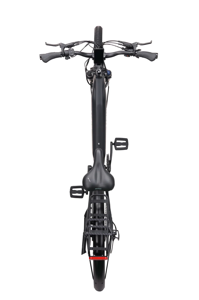 Black electric bike on a white background