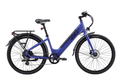 Blue electric bicycle on a white background