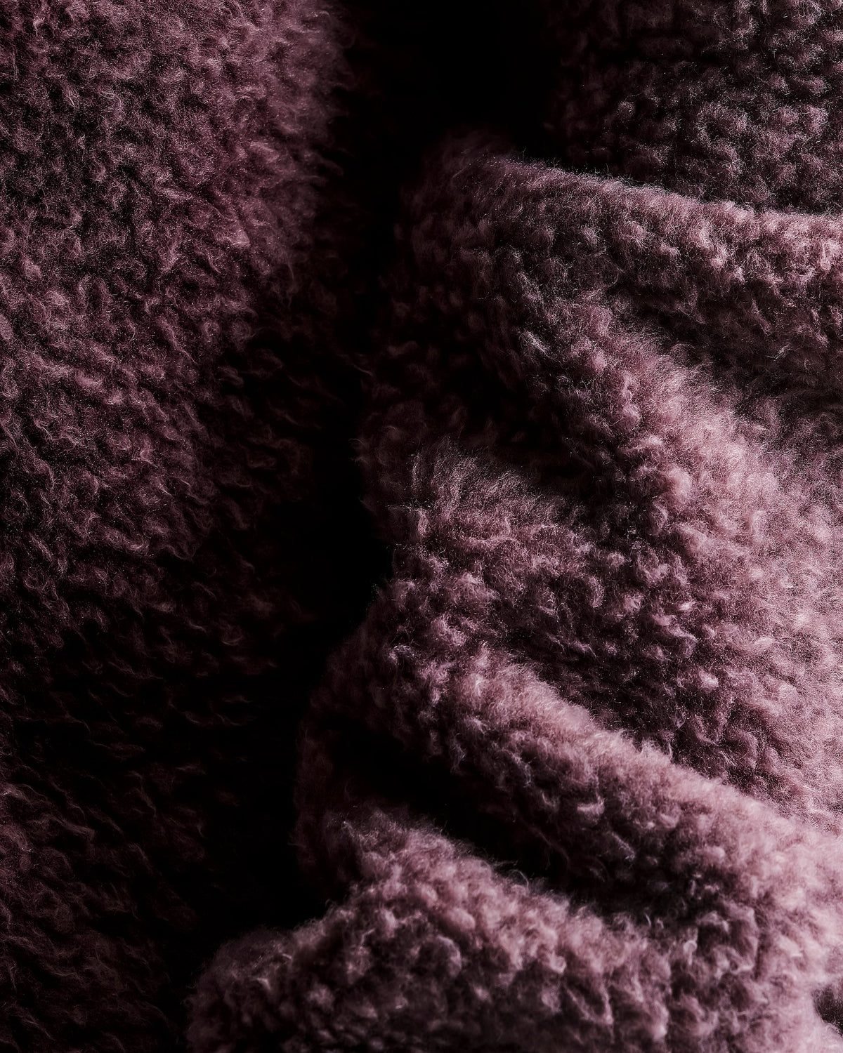 Close-up of textured purple fabric