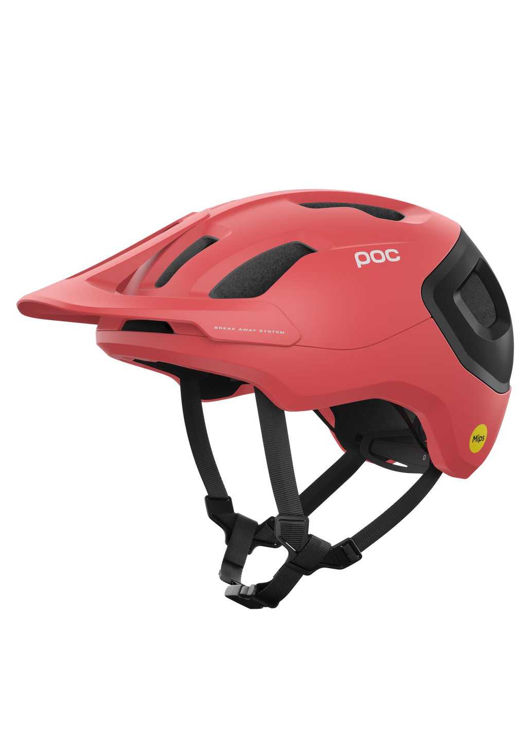 Red helmet with black accents on a white background