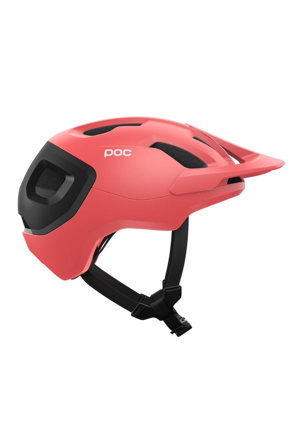 Red helmet with black accents on a white background